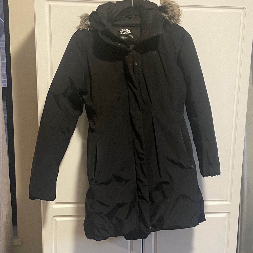 The North Face Black Coat with Fur Trim